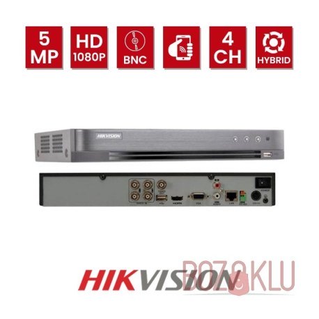 Hikvision DS-7204HUHI-K1, 4 Kanal 5Mp XVR