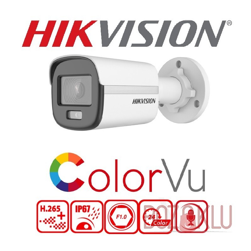 Hikvision DS-2CD1047G0-LUF, 4MP COLORVU IP Bullet Kamera